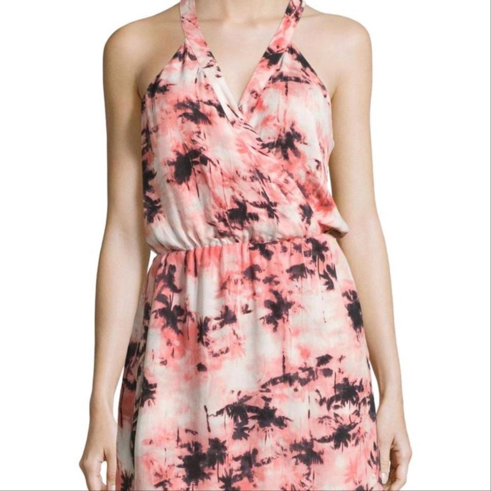 NWOT Parker Small Kita Palm Tree Print Silk Dress